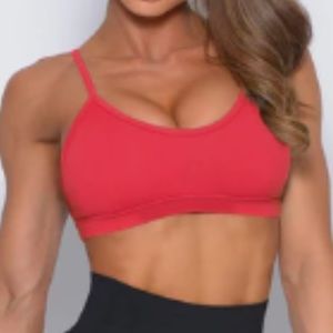 Bombshell Sportswear Bright Sports Bra • S / Red / Heavy Weight